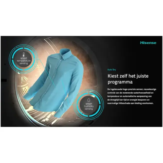 Hisense DH3S802BW3  | Warmtepompdroger | 8 kg | C