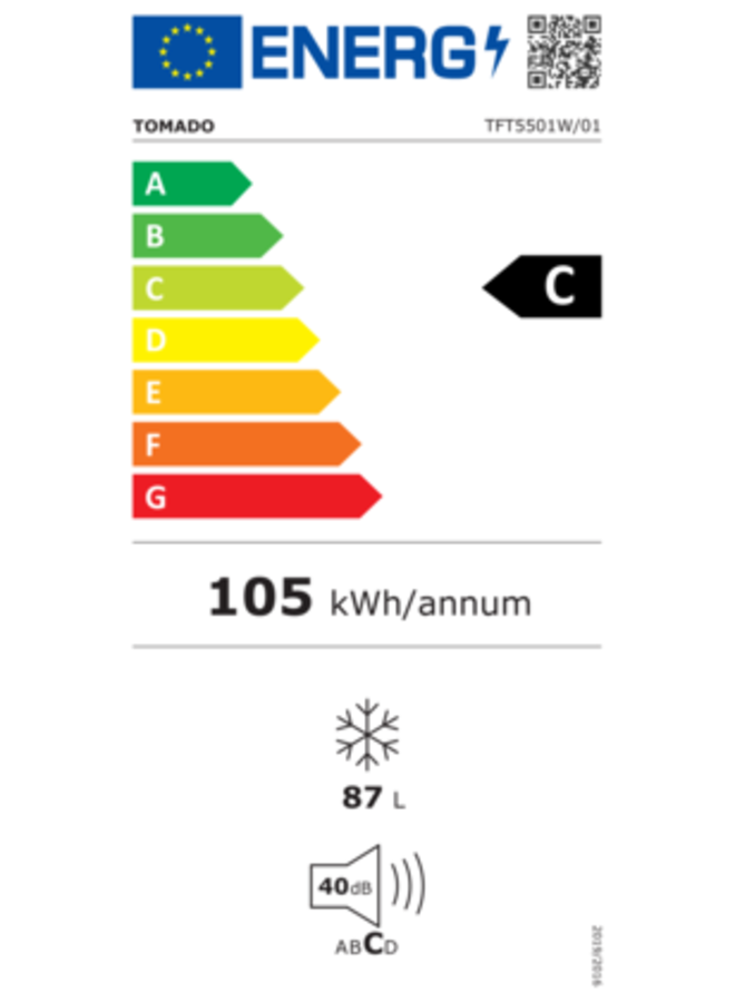 Tomado TFT5501W Tafelmodel vrieskast (afhaalprijs)