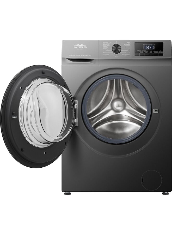 Everglades EVWM91402AG wasmachine 9 kg Zwart