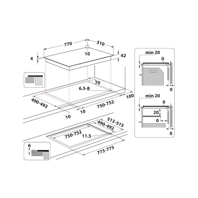 Privileg ( Bauknecht ) Privileg PCTAC 7042 NE keramische kookplaat 80cm