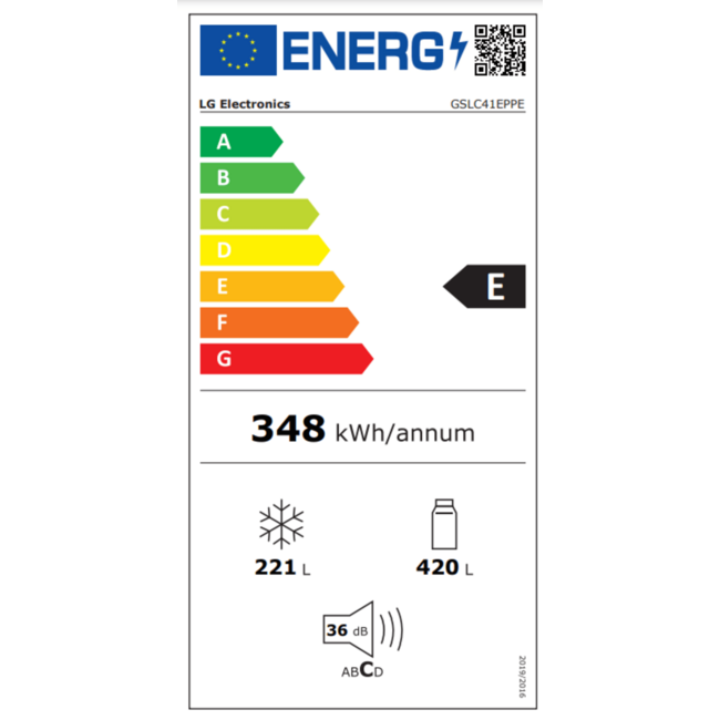 LG GSLC41EPPE Amerikaanse koelkast | Zwart | ThinQ | Uvnano | FRESH Converter