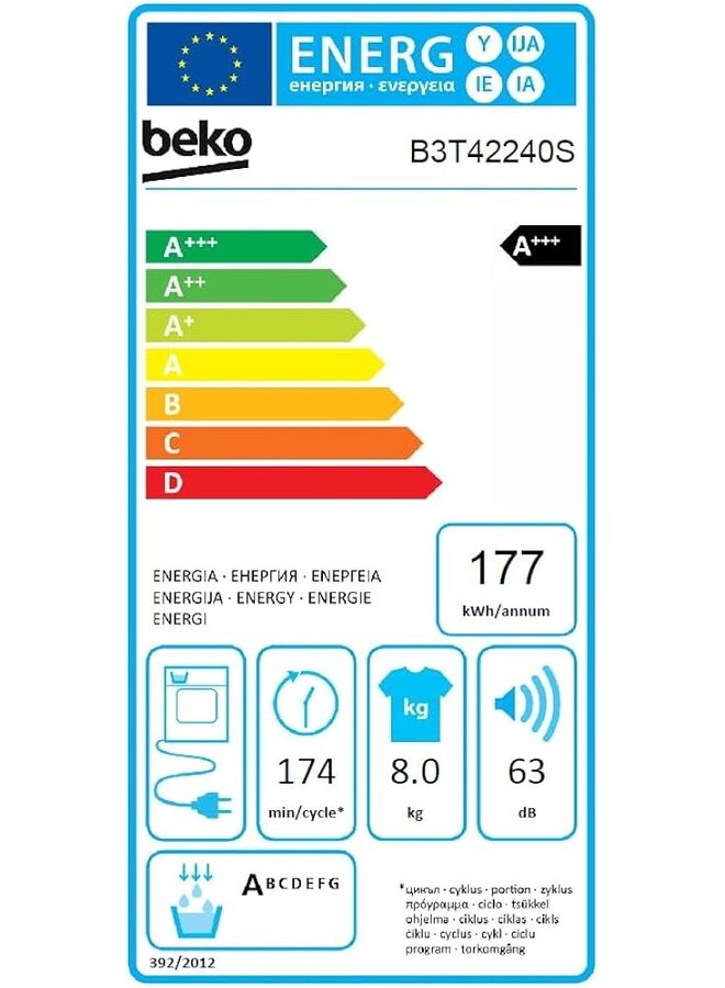 Beko B3T42240S Warmtepompdroger | 8 kg