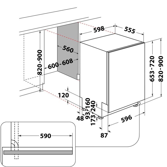 Bauknecht BCIC 3T333 PFE inbouw vaatwasser | Autodeur