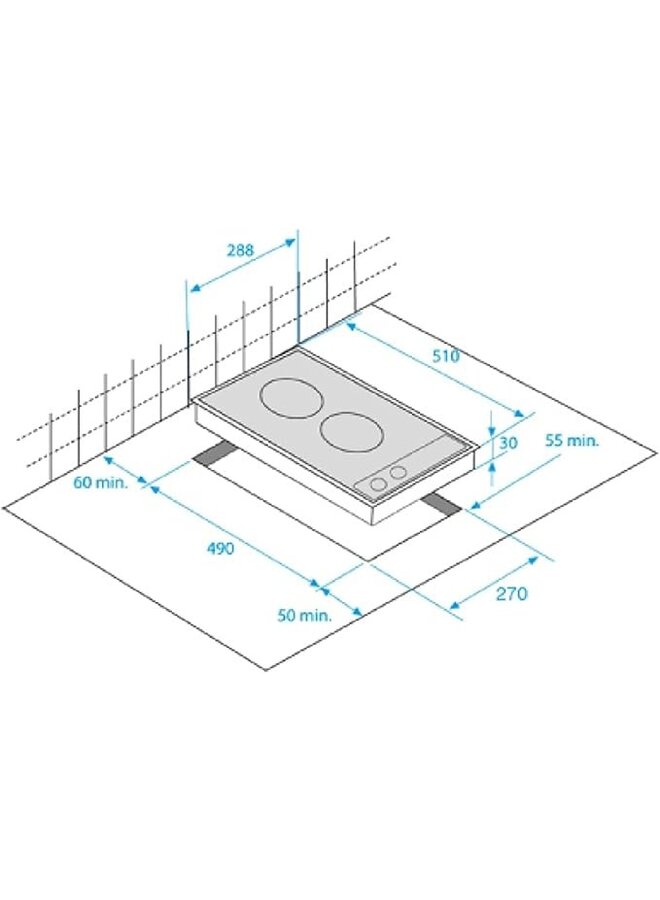 Beko HDMC 32400 TX  keramische kookplaat 2-pits