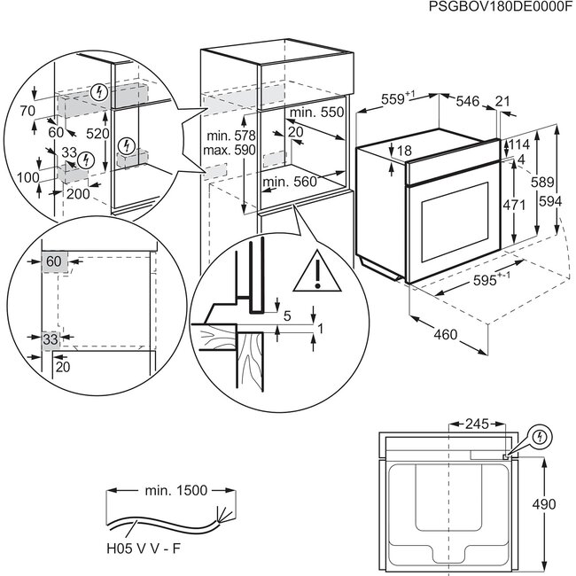 AEG BSE79228BM | Inbouw oven | Steam | 60 cm