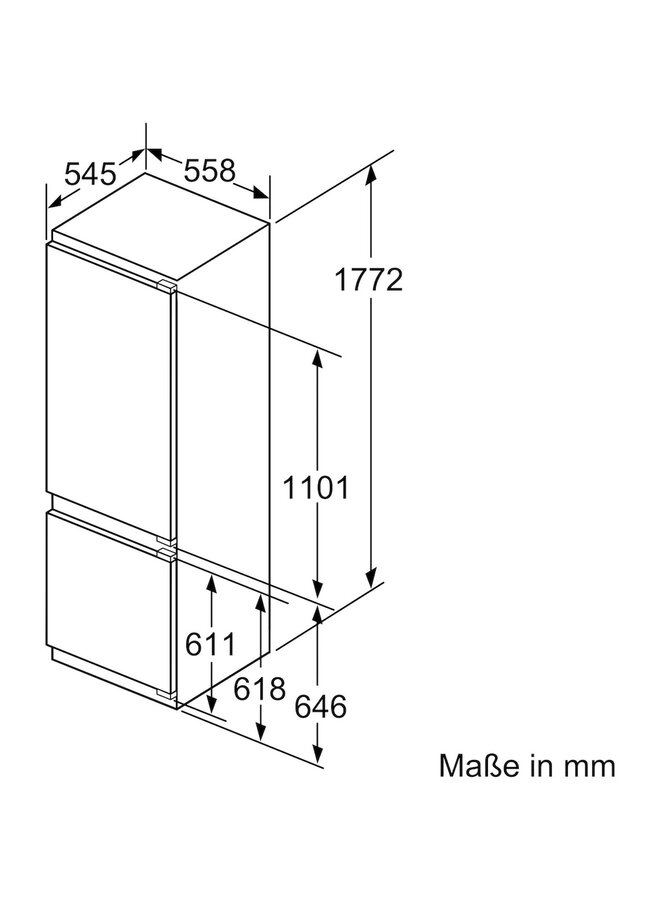 Siemens KI87SADE0 inbouw koelvriescombinatie 178 cm