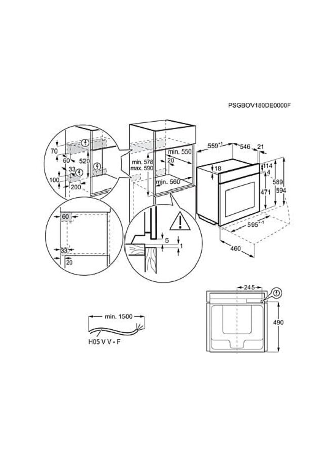 AEG BSE77228BM Inbouw oven | Stoom | 60 cm | RVS | SteamCrisp