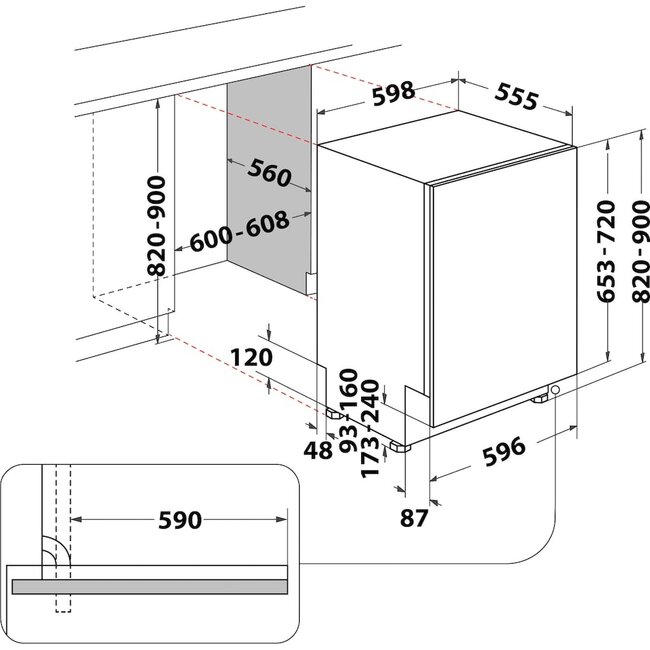 Bauknecht  B2I HD526 A | Inbouw vaatwasser | 60 cm