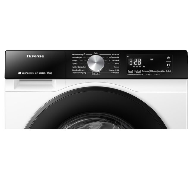 Hisense | WD3S8043BW3 | Wasdroogcombinatie | 8 kg | Stoom | Wifi