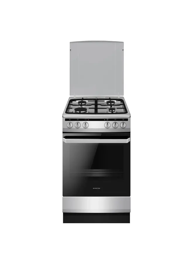 Inventum VFG5020GRVS  | Gasfornuis  | 50 cm  | RVS/Zwart