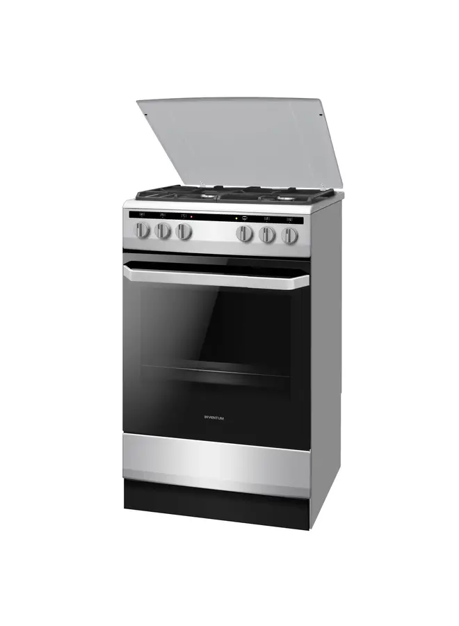 Inventum VFG5020GRVS  | Gasfornuis  | 50 cm  | RVS/Zwart