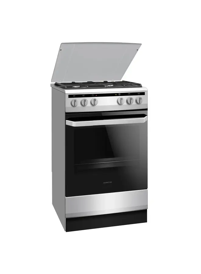 Inventum VFG5020GRVS  | Gasfornuis  | 50 cm  | RVS/Zwart