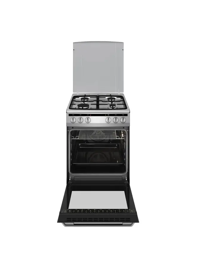 Inventum VFG5020GRVS  | Gasfornuis  | 50 cm  | RVS/Zwart