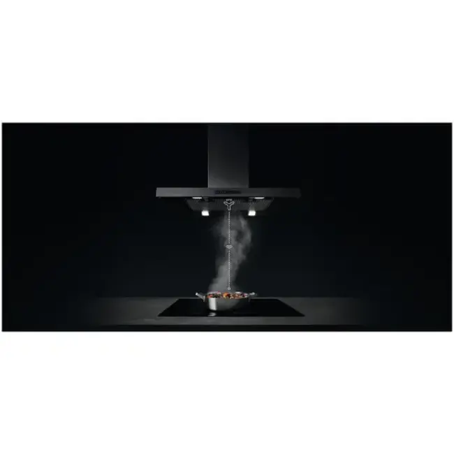AEG DVE5661HB Schouwafzuigkap  60 cm Zwart | Schuin