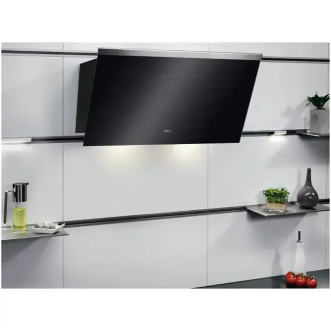 AEG DVE5661HB Schouwafzuigkap  60 cm Zwart | Schuin