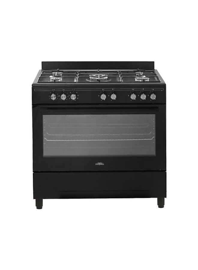 EVCK9010 | Gasfornuis | 90 cm | Mat Zwart