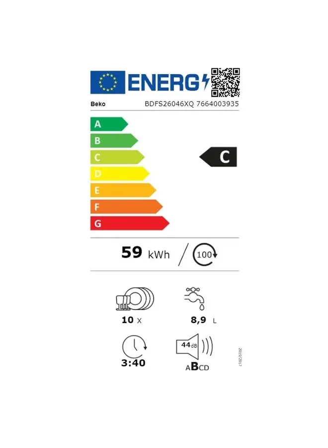 Beko BDFS26046XQ vrijstaande vaatwasser | 45 cm |