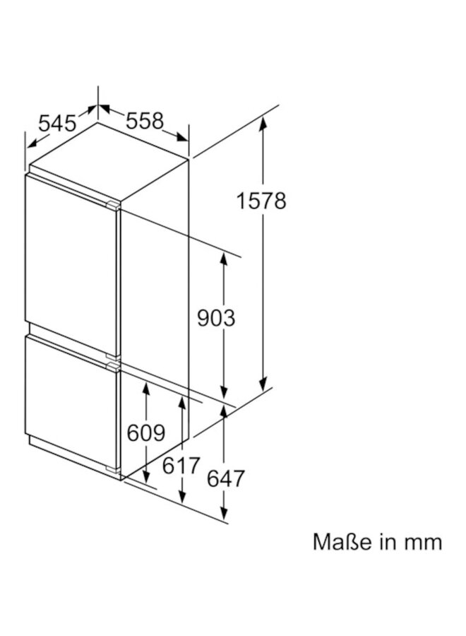 Bosch KIS77AFE0 inbouw koelvriescombinatie 158 cm