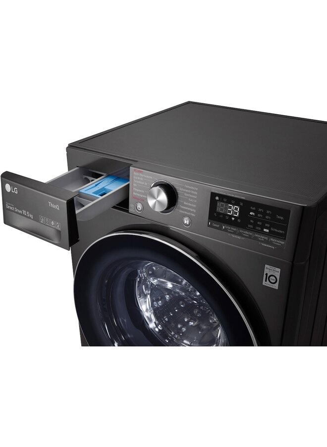 LG F6WV710P2S wasmachine 10.5 kg Zwart