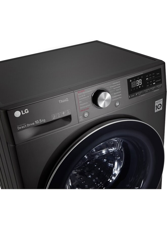 LG F6WV710P2S wasmachine 10.5 kg Zwart