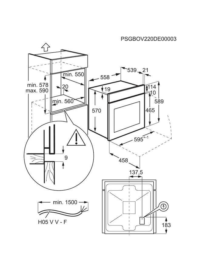 AEG BPE53516AB inbouw oven | 60 cm | Zwart | Pyrolyse