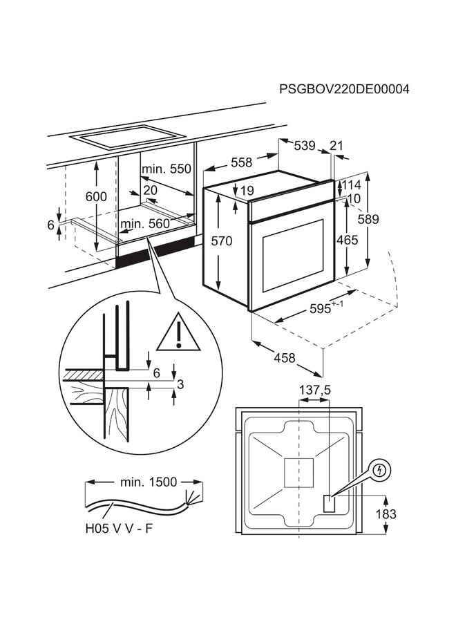 AEG BPE53516AB inbouw oven | 60 cm | Zwart | Pyrolyse