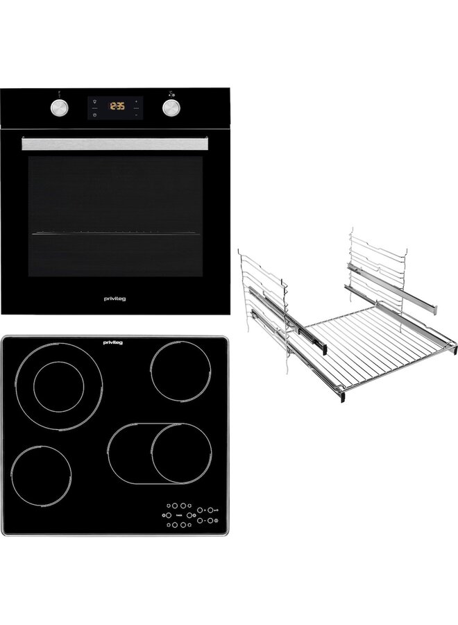 Privileg BAKO Turn&Cook 450 Inbouw oven  Keramische kookplaat