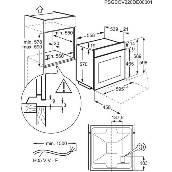 Zanker ( AEG ) KOB20702XB | Inbouw oven | 60 cm