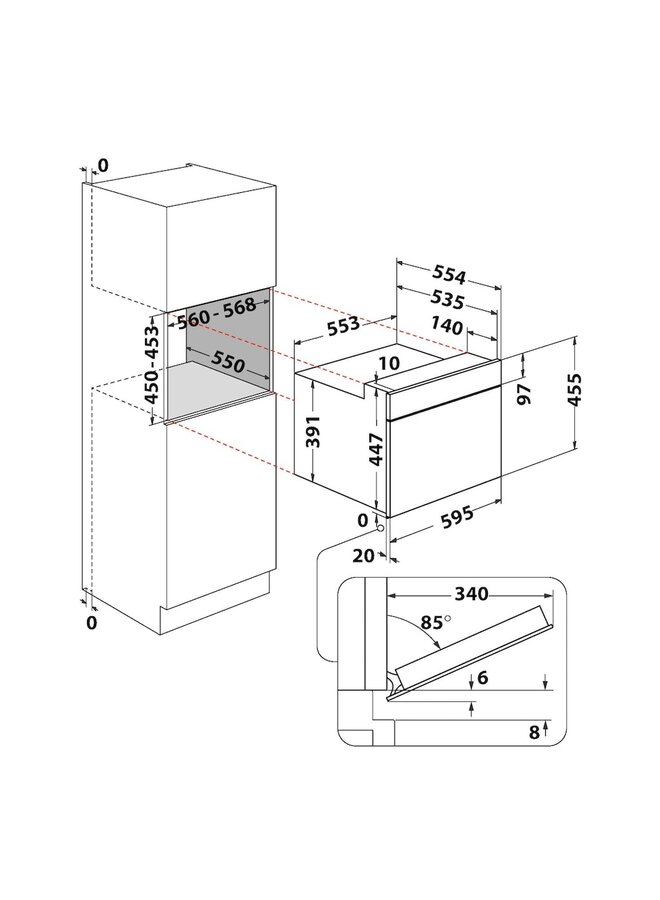 Bauknecht BMW47DMK | inbouw combimagnetron | Zwart | 45 cm