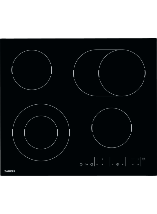 Zanker ( AEG ) | KEV6442FBB Keramische kookplaat | 2 fase | 60 cm