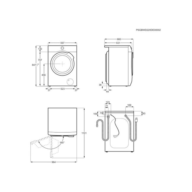 AEG LWR7F60605 Wasdroogcombinatie | 10 kg | Steam