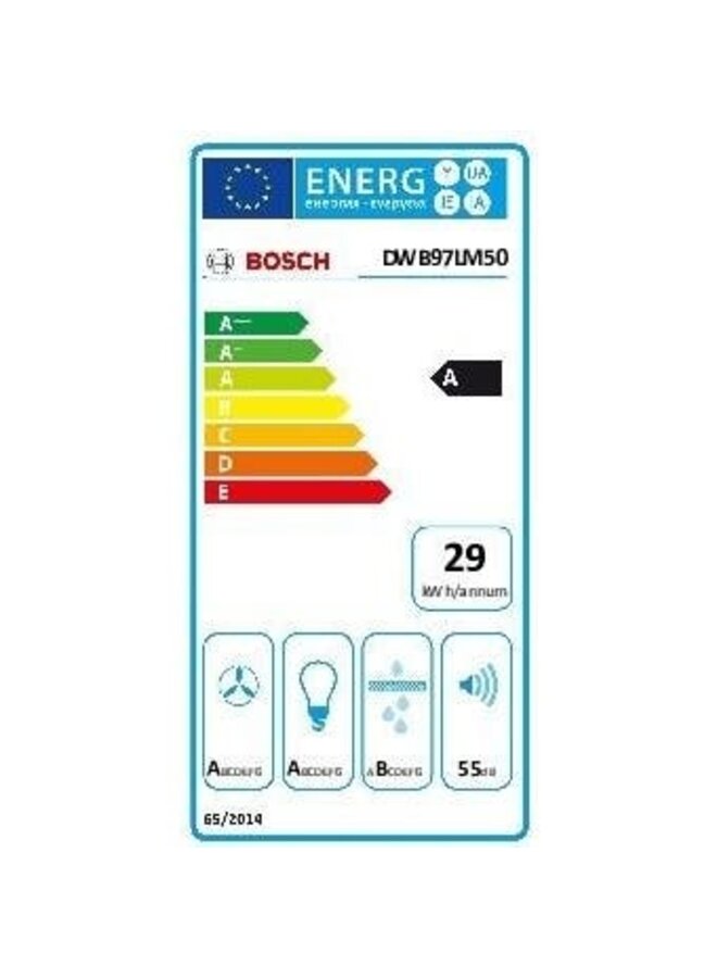 Bosch DWB97LM50  Wandschouwkap | Afzuigkap | 90 cm