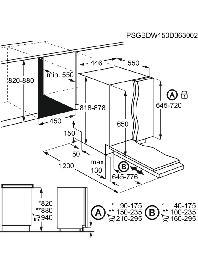 Zanker ( AEG )  KDI10006XB half geintegreerde vaatwasser | | 60 cm