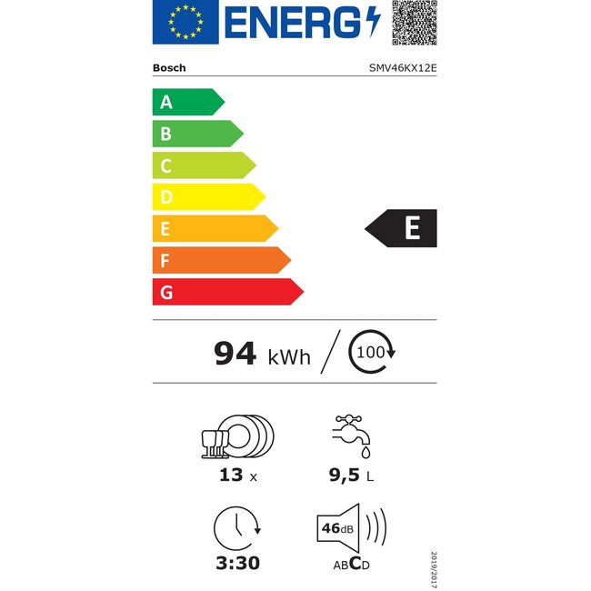 Bosch SMV46KX12E inbouw vaatwasser | 60 cm