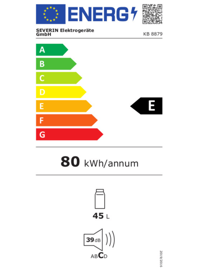 Severin KB 8879 - Mini koelkast | Zwart
