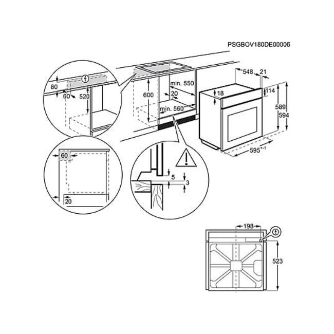 AEG OU5AB20ZSM inbouw oven | 60 cm | RVS