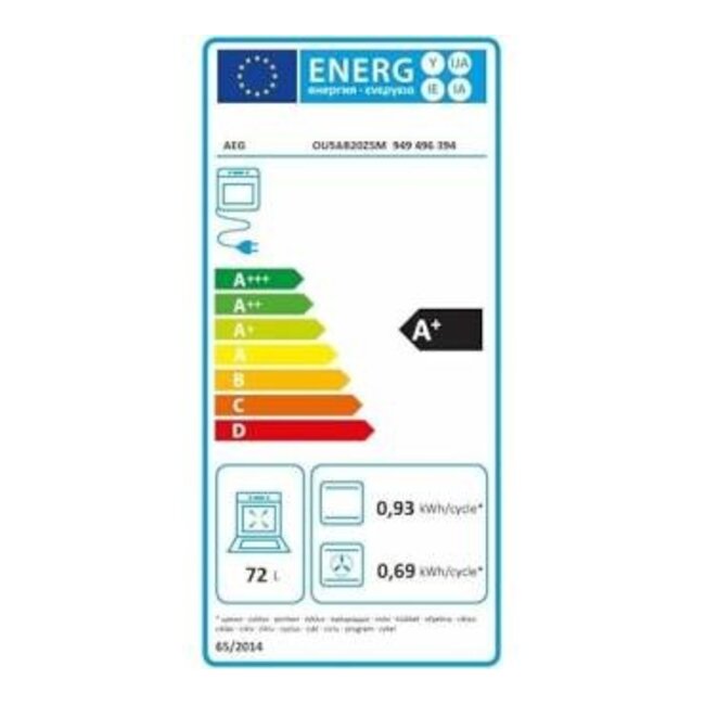AEG OU5AB20ZSM inbouw oven | 60 cm | RVS