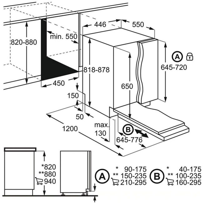 AEG FSE32407Z | Inbouw vaatwasser | 45 cm | AirDry
