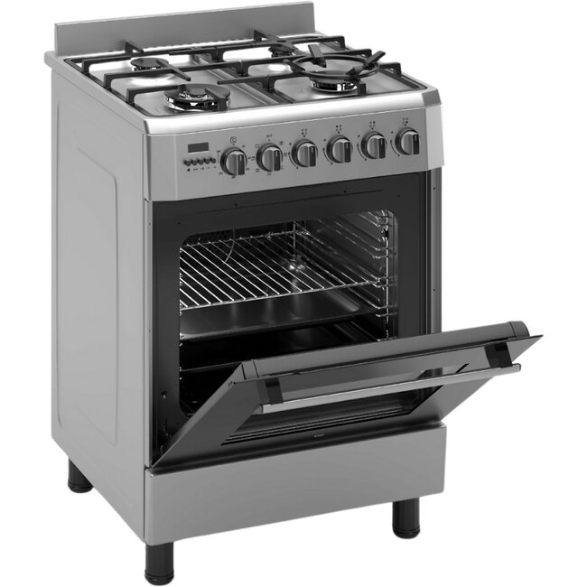 Wiggo WO-E639R (XX) | Gasfornuis | RVS | 60 cm