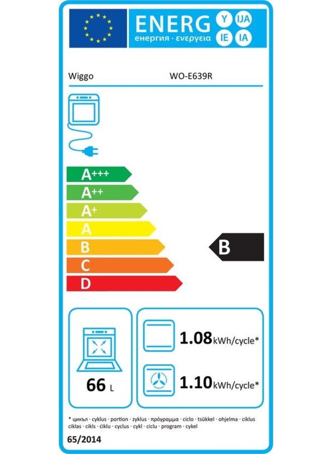 Wiggo WO-E639R (XX) | Gasfornuis | RVS | 60 cm
