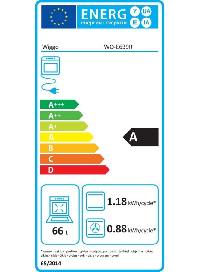 Wiggo WO-E639R (BB) | Gasfornuis | Zwart | 60 cm