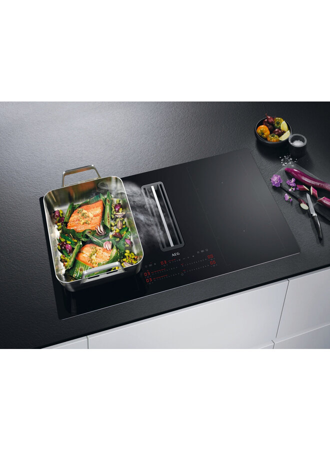 AEG CDE84779CB | Inductie kookplaat met afzuiging | 83 cm