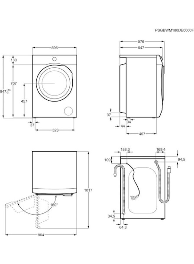 AEG L6FBC41689 wasmachine 8 kg