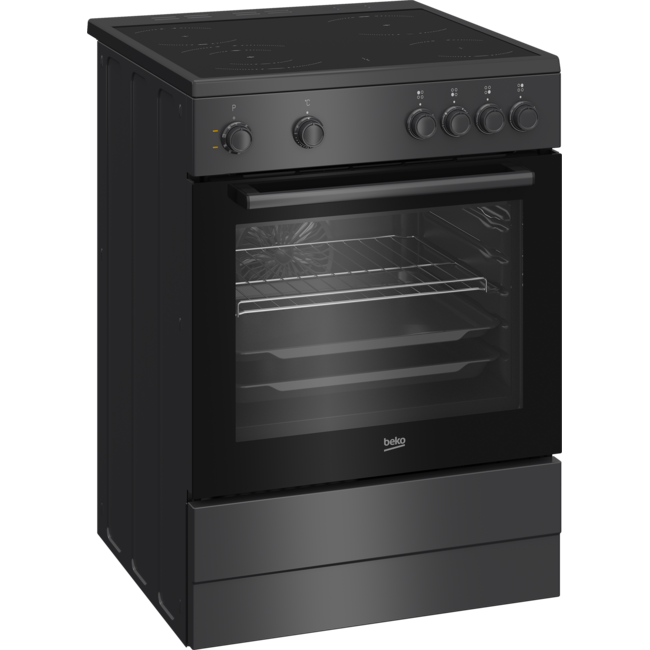 Beko FBM6701A | Keramisch fornuis | 60 cm | Zwart
