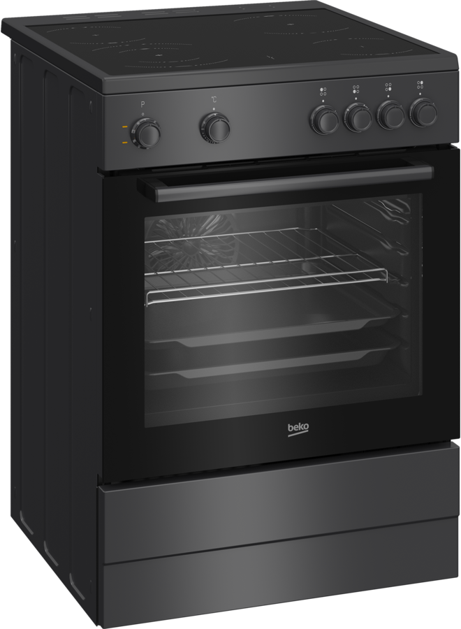 Beko FBM6701A | Keramisch fornuis | 60 cm | Zwart