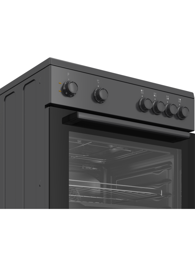 Beko FBM6701A | Keramisch fornuis | 60 cm | Zwart