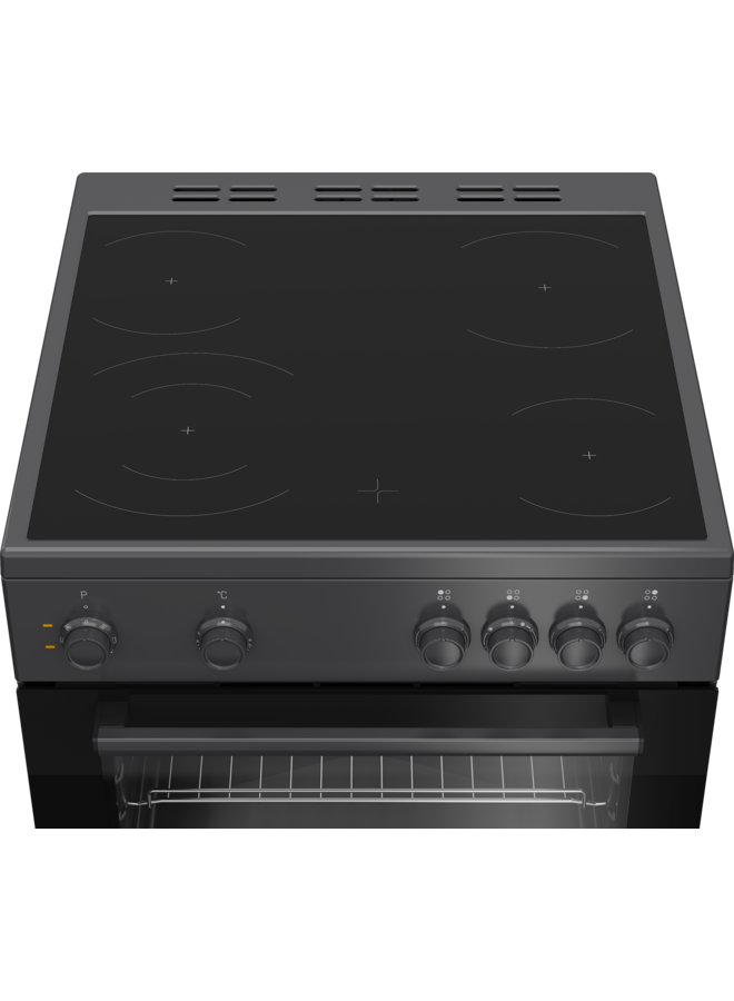 Beko FBM6701A | Keramisch fornuis | 60 cm | Zwart