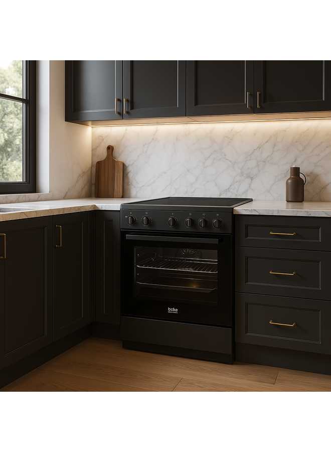 Beko FBM6701A | Keramisch fornuis | 60 cm | Zwart