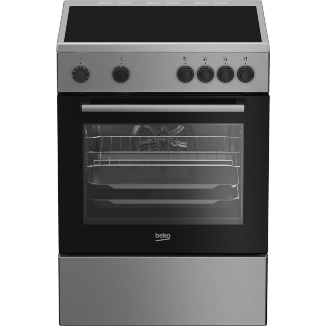 Beko FBM6701X | Keramisch fornuis | 60 cm | RVS