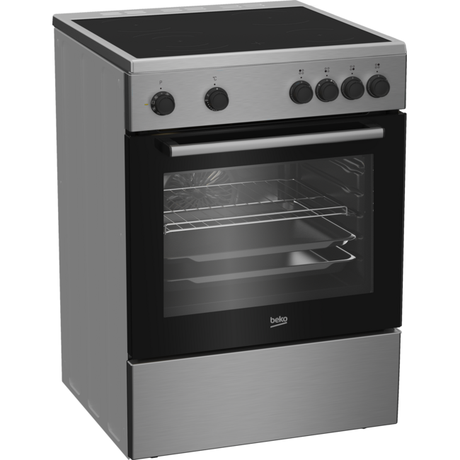 Beko FBM6701X | Keramisch fornuis | 60 cm | RVS